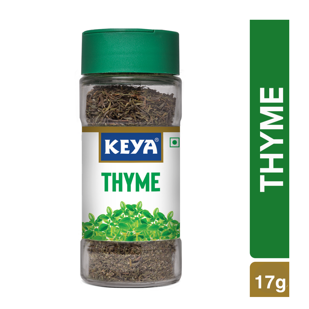 Keya Thyme | Freeze Dried | Seasoning for Meats, Soups, Sauces, and Vegetables | Rich in Antioxidants & Supports Respiratory Health | No Artificial Flavours or Colours | 17g