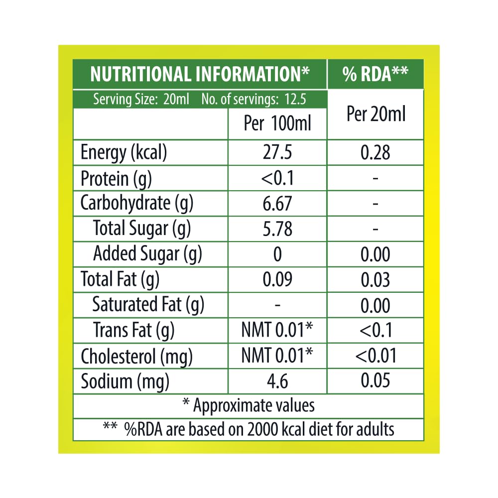 Keya Lemon Juice Concentrate 250ml | Contains Natural Lemon Juice | Goodness of 25 Fresh Lemons (Pack of 2)