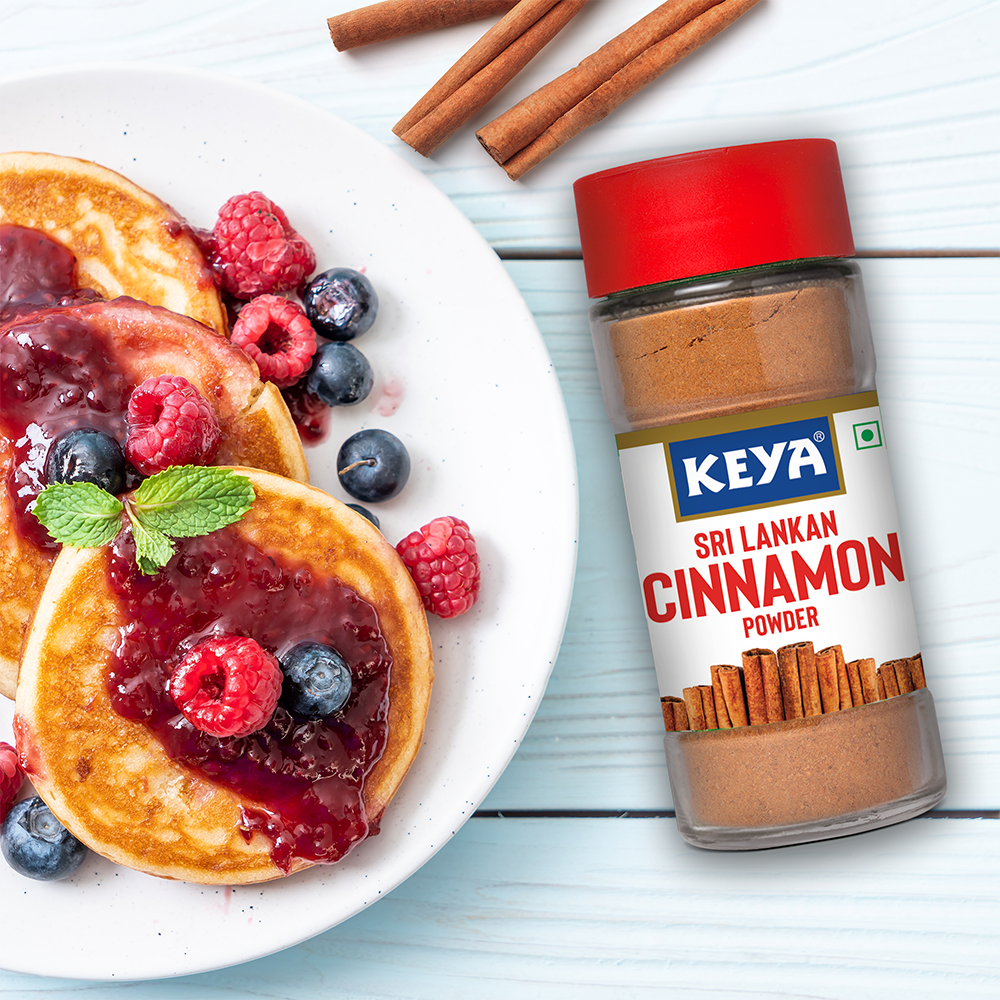 Keya Exotic Spices Combo, Nutmeg Powder 65gm, Cardamom Seed Powder 50gm, Cinnamon Powder 45g | 100% Pure & Natural | Packed with Zero Preservatives or Additives | Indian Spices Aroma & Flavour | Pack of 3
