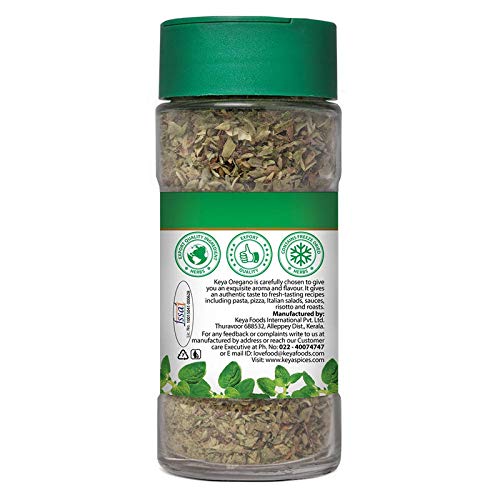 Keya Combo of Pizza Seasoning 45gm | Red Chilli Flakes 40gm | Pure & Refreshing | Manually sorted | Freeze Dried Herb | Export Quality | Rich aroma that Lasts | Seasoning & Spices | Pack of 2