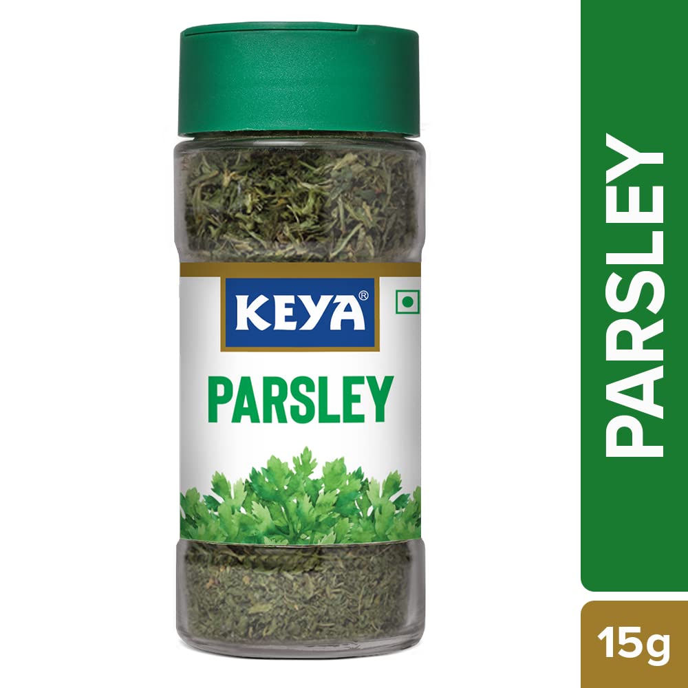 Keya Parsley | Seasoning for Meats, Soups, Sauces, Vegetables, and Beverages | Rich in Antioxidants & Supports Digestion | No Artificial Flavours or Colours | 15g