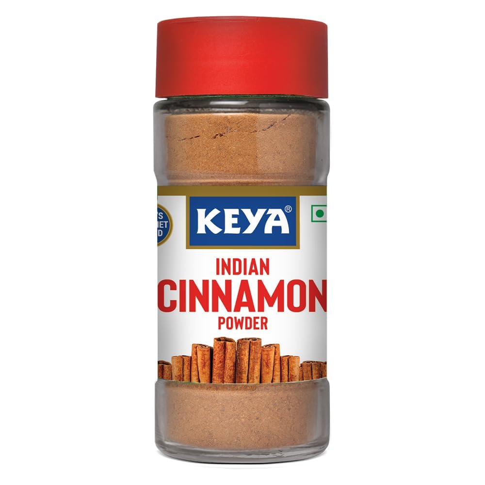 Keya Indian Cinnamon Powder 50g | 100% Pure & Natural | Packed with Zero Preservatives or Additives | Indian Spices Aroma & Flavour | Pack of 2