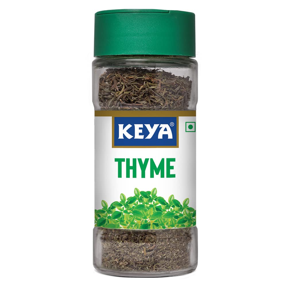 Keya Thyme | Freeze Dried | Seasoning for Meats, Soups, Sauces, and Vegetables | Rich in Antioxidants & Supports Respiratory Health | No Artificial Flavours or Colours | 17g
