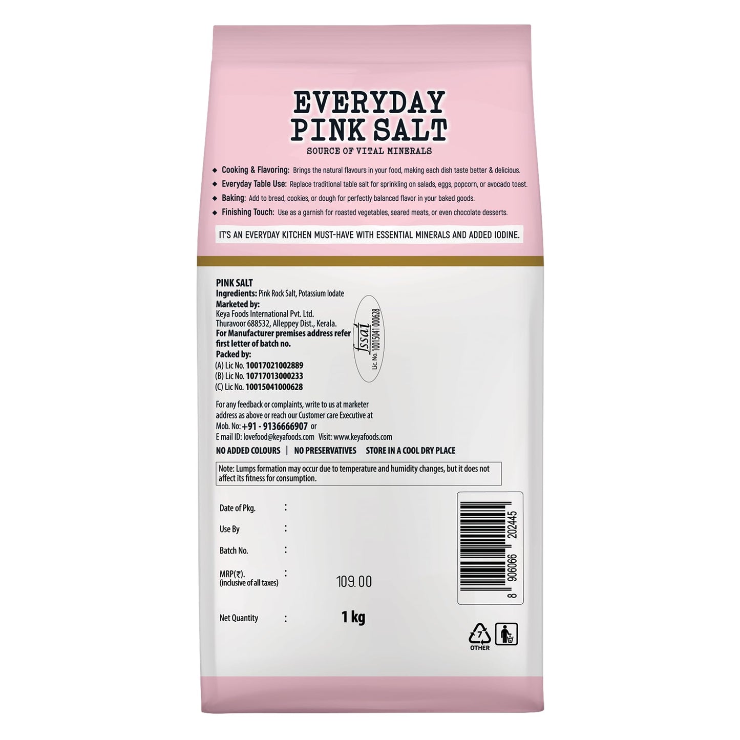 Keya Everyday Pink Salt 1kg