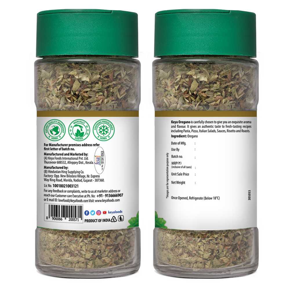 Keya Herb and Seasonings Combo Oregano 15g, Garlic Bread Seasoning 50g, Red Chilli Flakes 40g | Pack of 3
