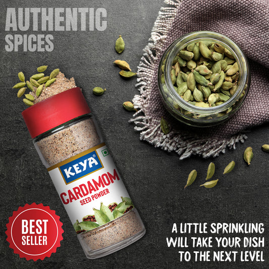 Keya Cardamom Seed Powder 50gm | Only Seeds No Husk | Elaichi Powder | Exotic Spices | Aromatic, Finely Ground, Non-GMO | Ideal for Exquisite Flavoring | 50g Visit the KEYA Store
