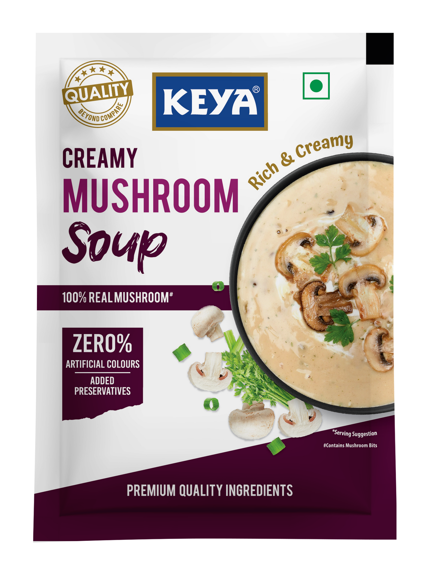 Keya Creamy Mushroom Soup Four Serves 44gĀ
