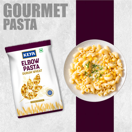 Keya No Maida 100% Durum Wheat Elbow Pasta, 400gm
