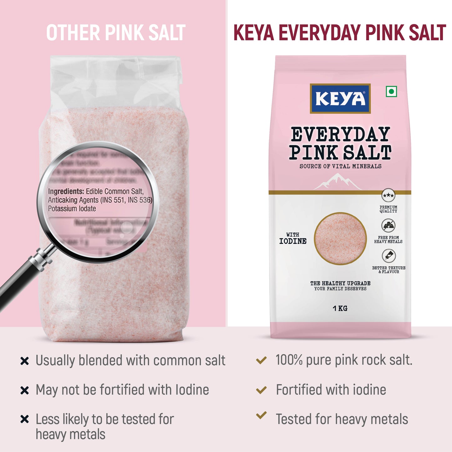 Keya Everyday Pink Salt 1kg