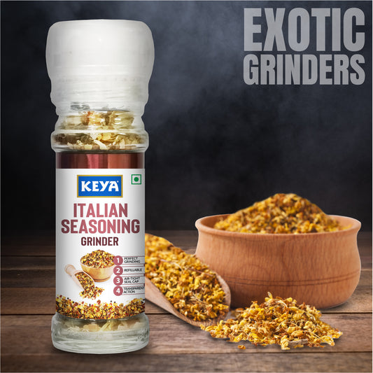 Keya Italian Seasoning Grinder 50g | Perfect for Pizzas, Smoked Chicken, Risotto, Egg Dishes & More | Twist-Top Grinder for Authentic Italian Flavor in Every Meal