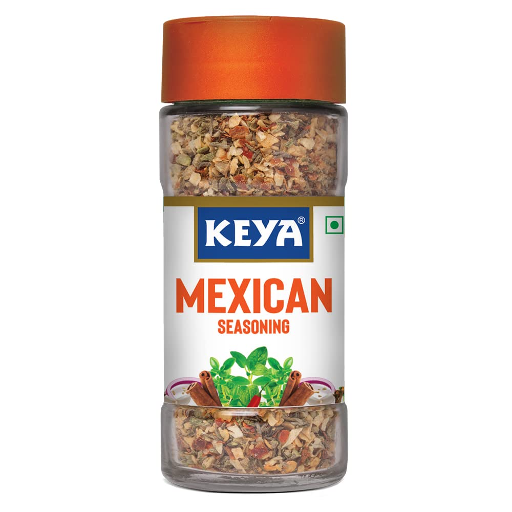Keya Mexican Seasoning 50g l Natural & Healthy Spice Blend for Pizza, Pasta| Glass Bottle | Premium Herbs and Spices I No Preservatives