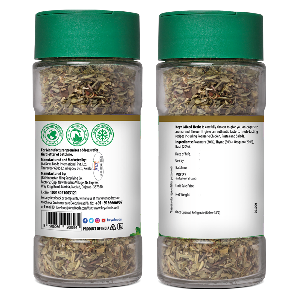 Keya 100% Natural Mixed Herbs | Pure & Refreshing | Manually sorted | Freeze Dried Herb | Export Quality | Rich aroma that Lasts |