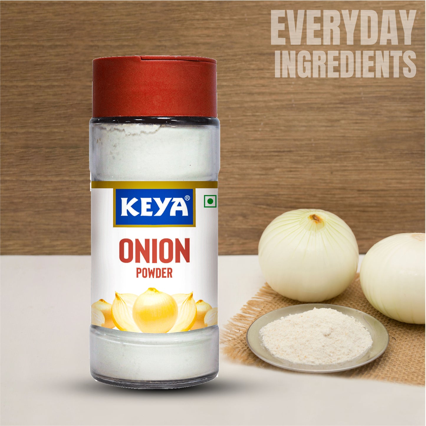 Keya Onion Powder 50g | Pure, All-Natural, Dehydrated White Onion Powder for Cooking, Seasoning & Spices | No Additives, Preservatives |