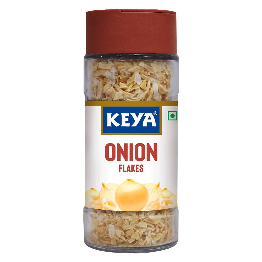 Keya Onion flakes 35g | Pure, All-Natural, Flavor Booster for Cooking, Soups, Sauces, and Seasoning| No Additives, Preservatives