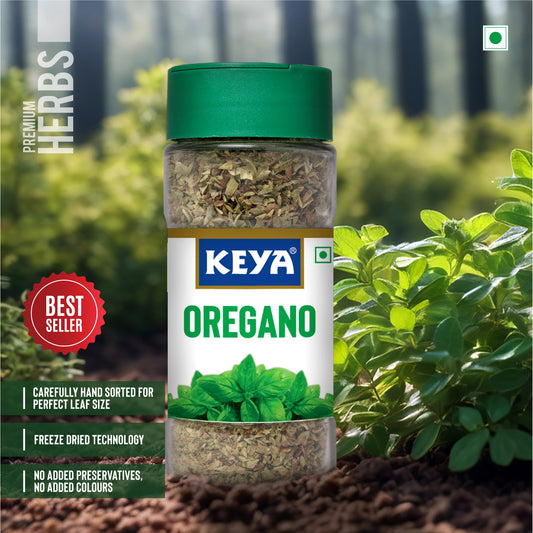 Keya Oregano | Freeze Dried | Seasoning For Pizza, Pasta, Marinades And Soups | No Artificial Flavour And Colours | Sprinkler |15gm