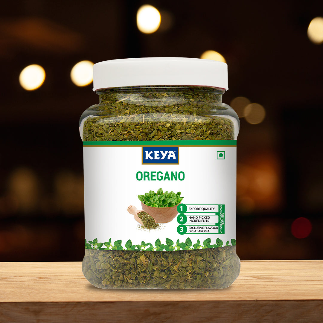 Keya Oregano Herb 200g | Premium Dried Oregano for Authentic Flavor | Ideal for Cooking, Seasoning, and Garnishing | Perfect for Italian, Mediterranean, and Mexican Dishes | 200g