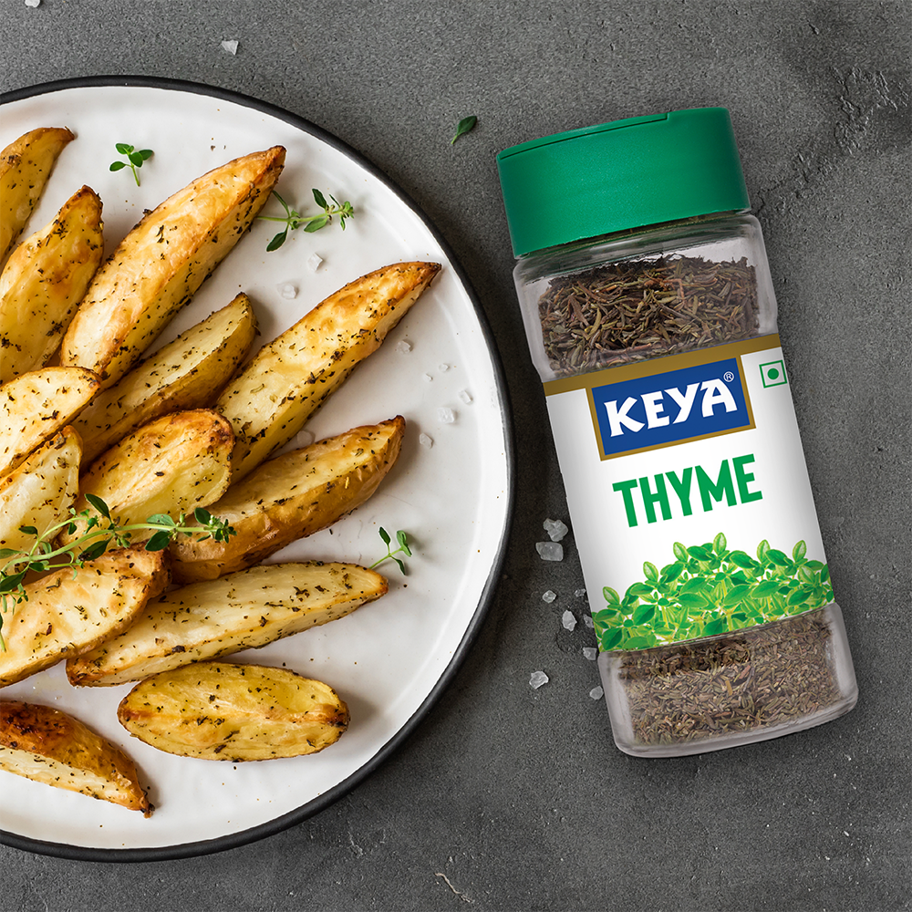 Keya Thyme | Freeze Dried | Seasoning for Meats, Soups, Sauces, and Vegetables | Rich in Antioxidants & Supports Respiratory Health | No Artificial Flavours or Colours | 17g