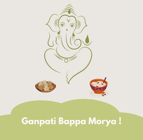 Ganpati Bappa Morya text PNG download