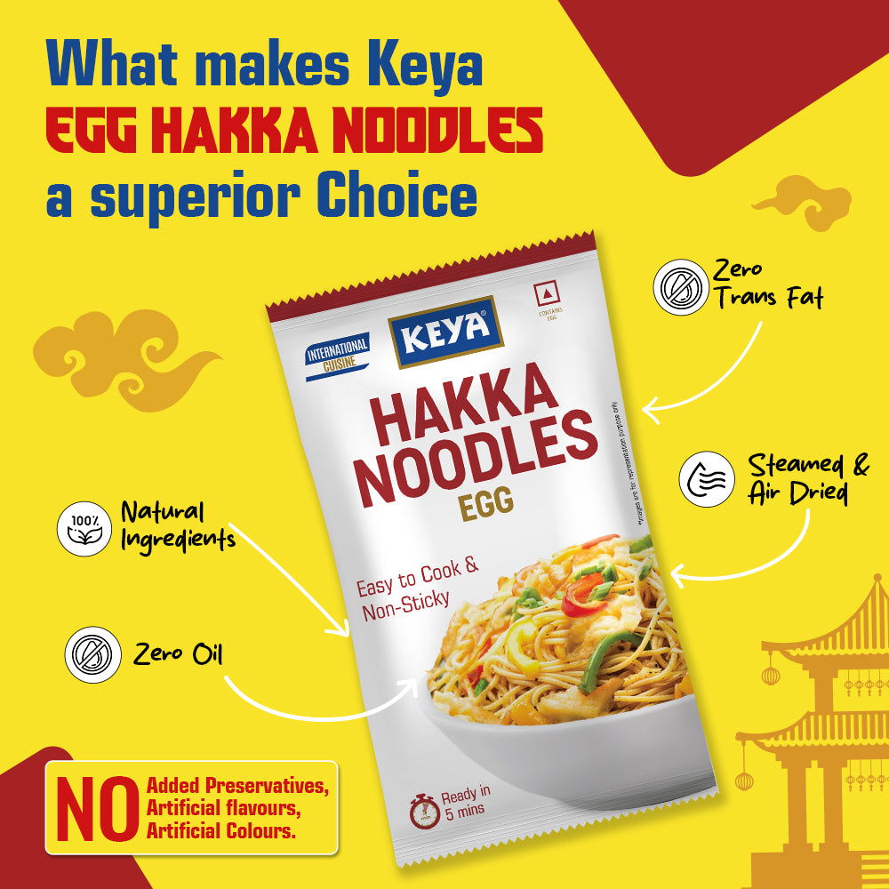 Keya Egg Hakka Noodle, 150 gm, Pack of 2