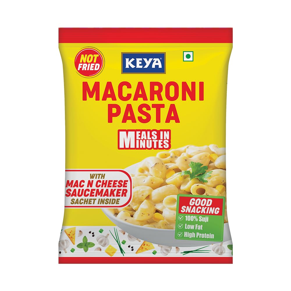 Keya Macaroni Mac n Cheese Pasta 62g, Pack of 2