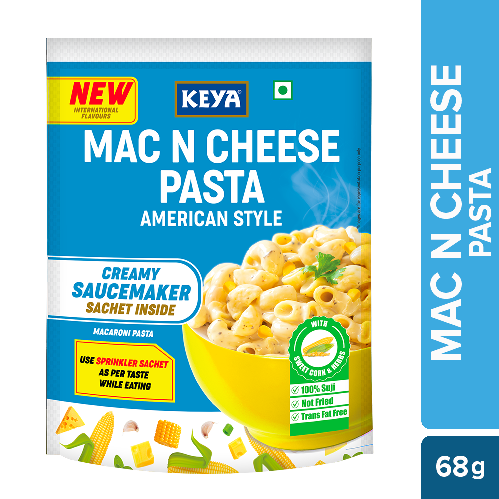 Keya Mac&Cheese,Masala & Piri Piri Instant Pasta Combo
