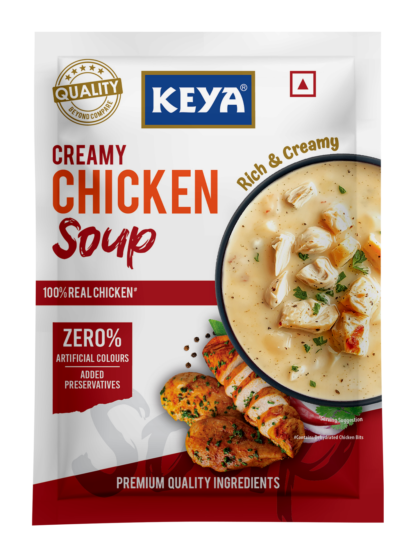 Keya Creamy Chicken Four Serve Soup 48g