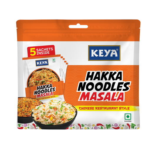 Keya Hakka Noodles Masala 100g Multipack | 5 sachets inside of 20g | Each sachet 20g