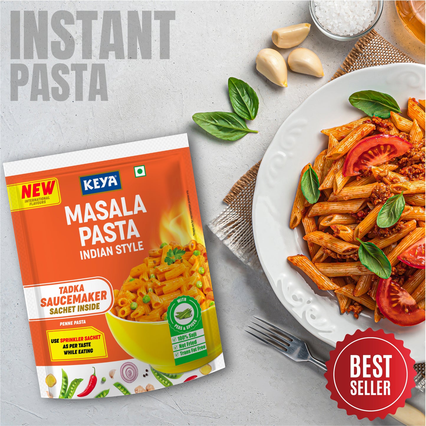 Keya Masala Instant Pasta Indian Style