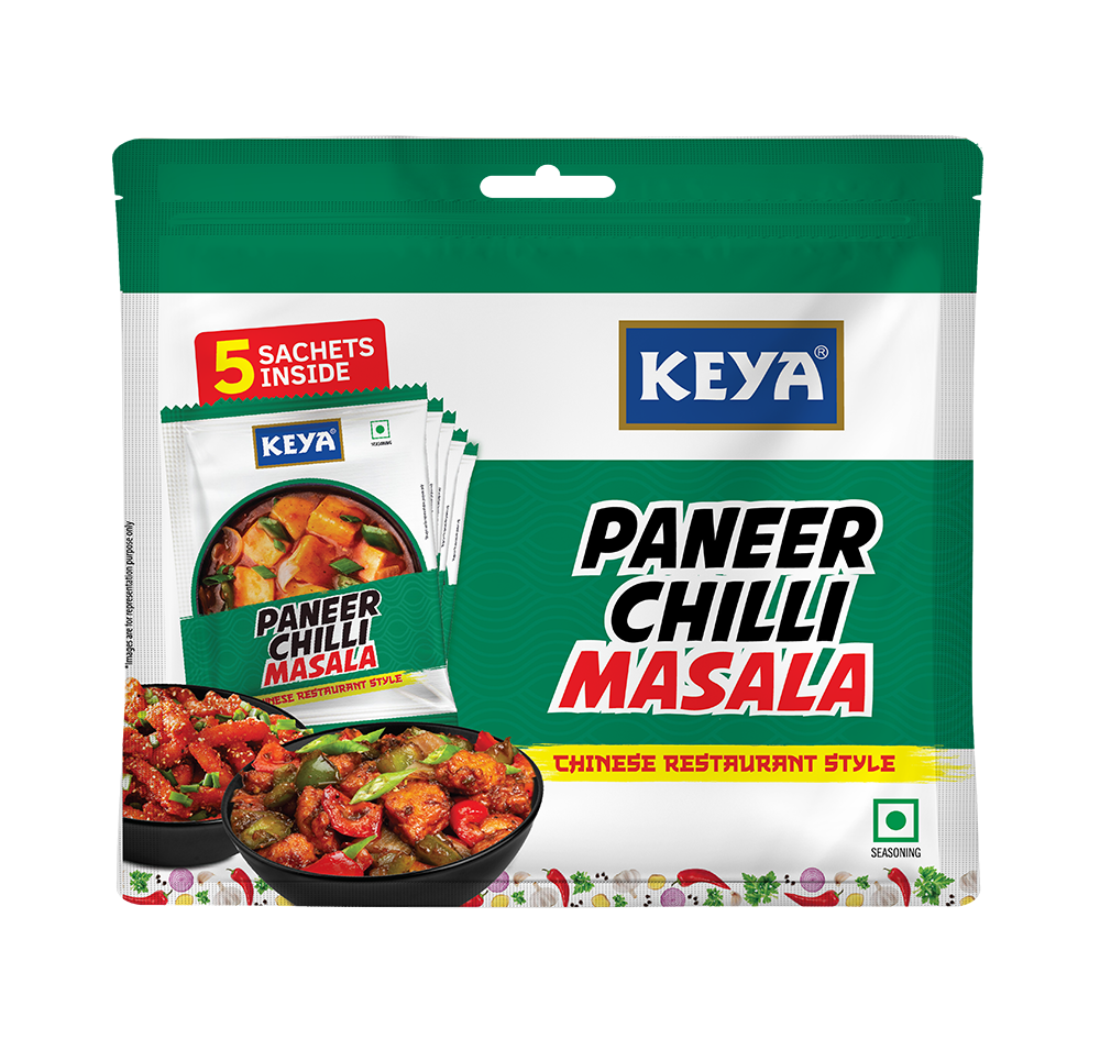 Keya Paneer Chilli Masala 100g Multipack | 5 sachets inside of 20g | Each sachet 20g