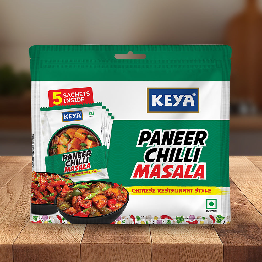 Keya Paneer Chilli Masala 100g Multipack | 5 sachets inside of 20g | Each sachet 20g