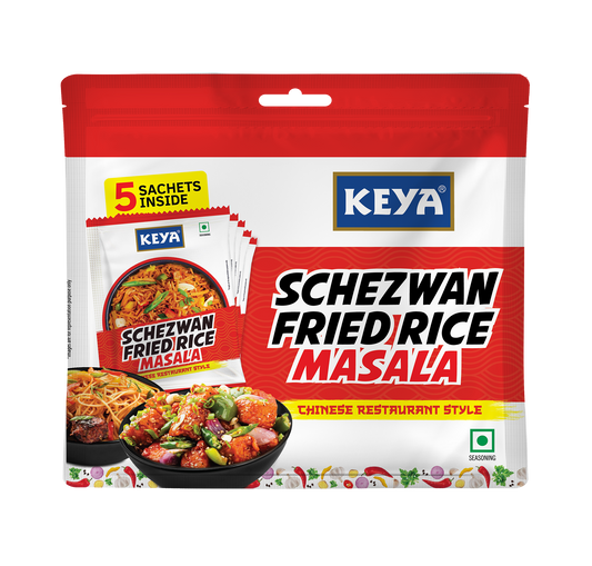 Keya Schezwan Fried Rice Masala 100g Multipack | 5 sachets inside of 20g | Each sachet 20g