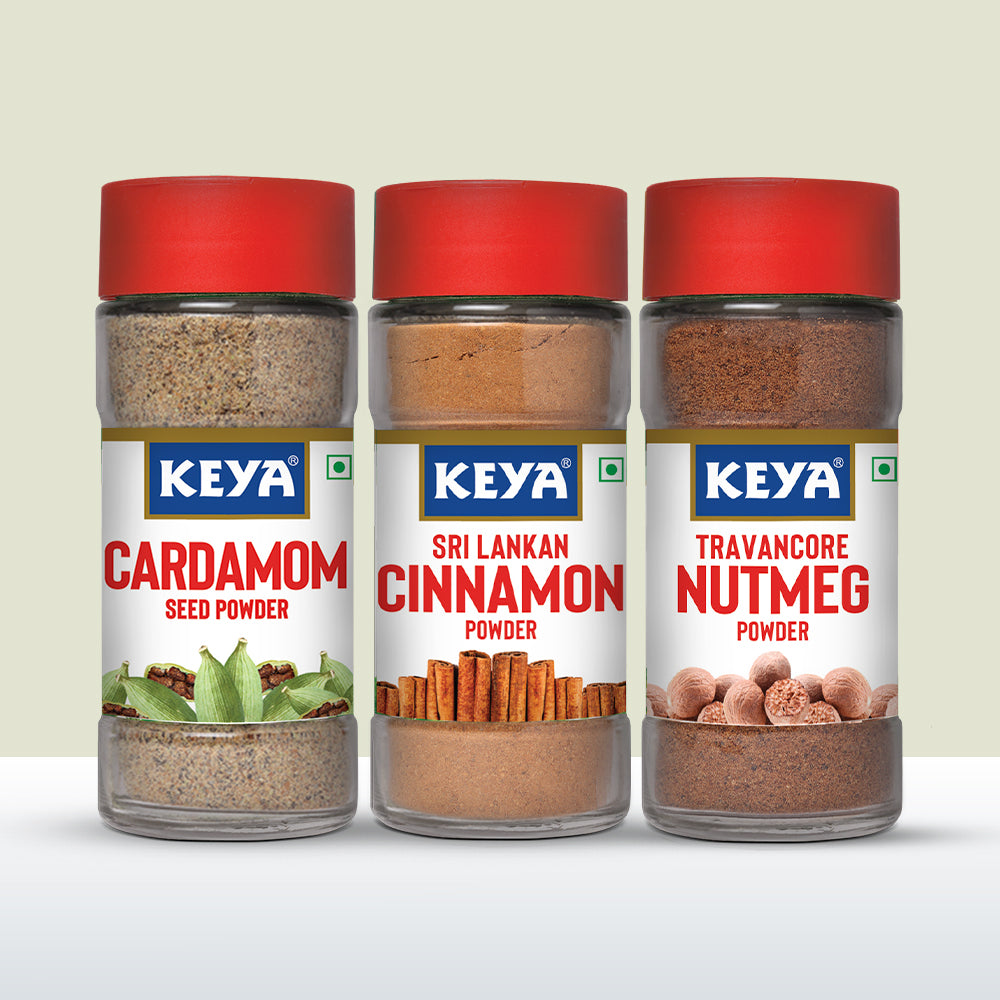 Keya Exotic Spices Combo | Cardamom Seed Powder 50gm | Cinnamon Powder ...