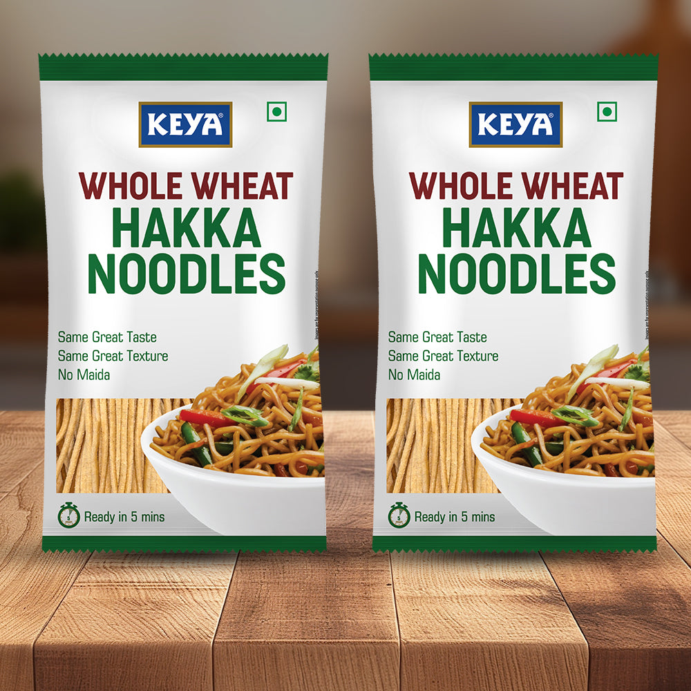 Keya Whole Wheat Hakka Noodles 150g | Pack of 2